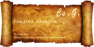 Csejtei Gizella névjegykártya
