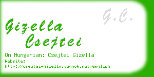 gizella csejtei business card